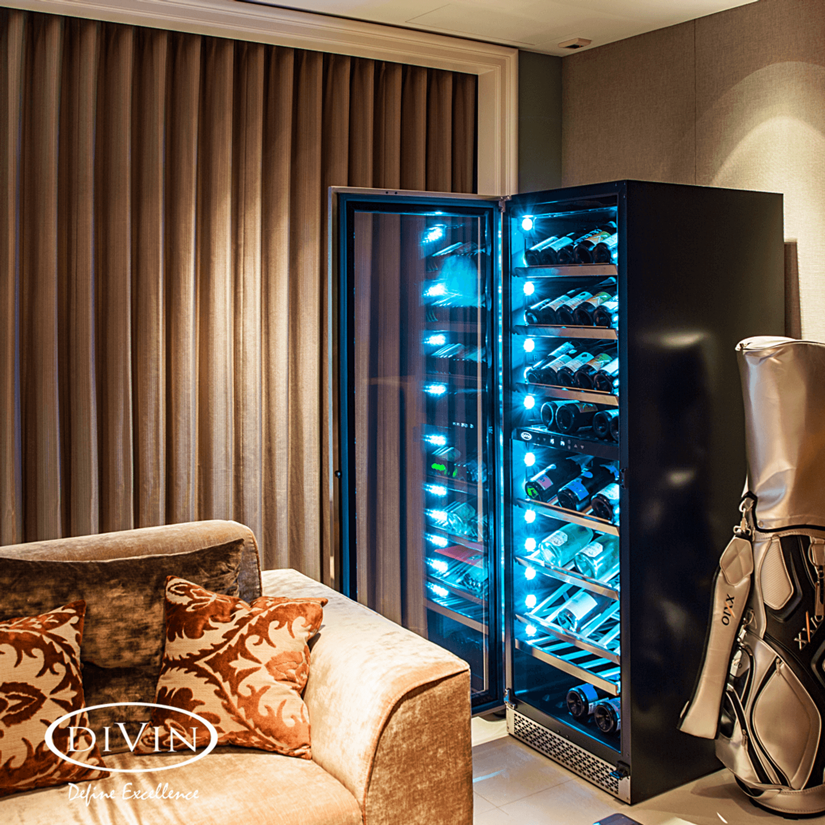 130-166 Bottle Dual-Zone Stainless Steel Wine Fridge gallery detail image