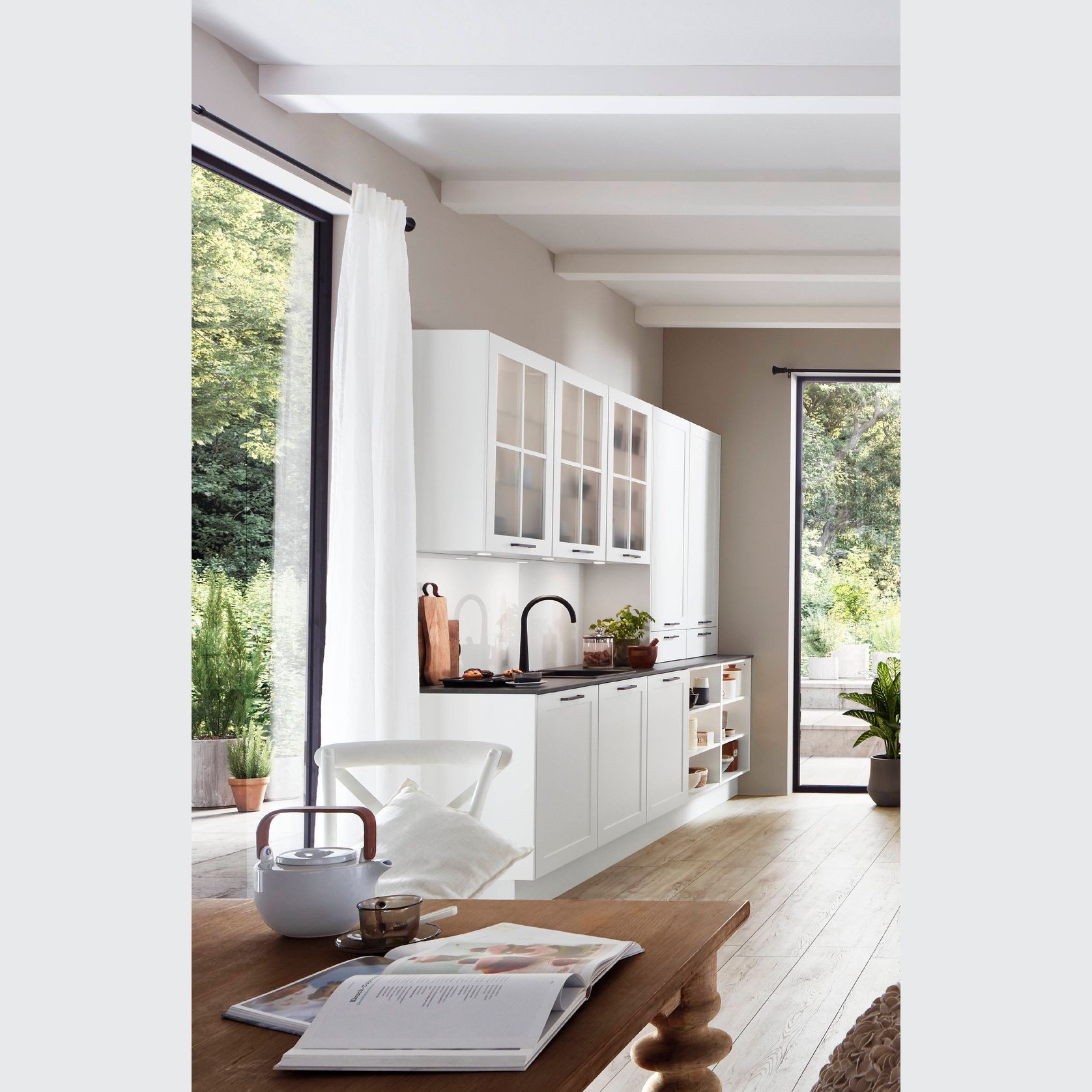 Nordic Traditional Lacquered Kitchen Cabinetry gallery detail image