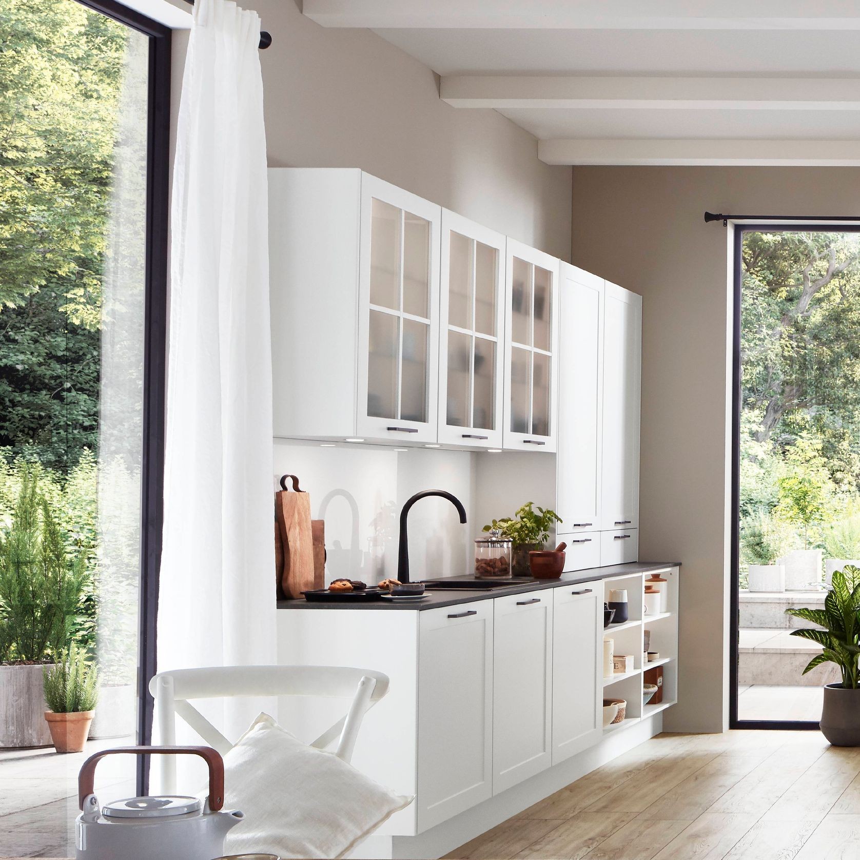 Nordic Traditional Lacquered Kitchen Cabinetry gallery detail image