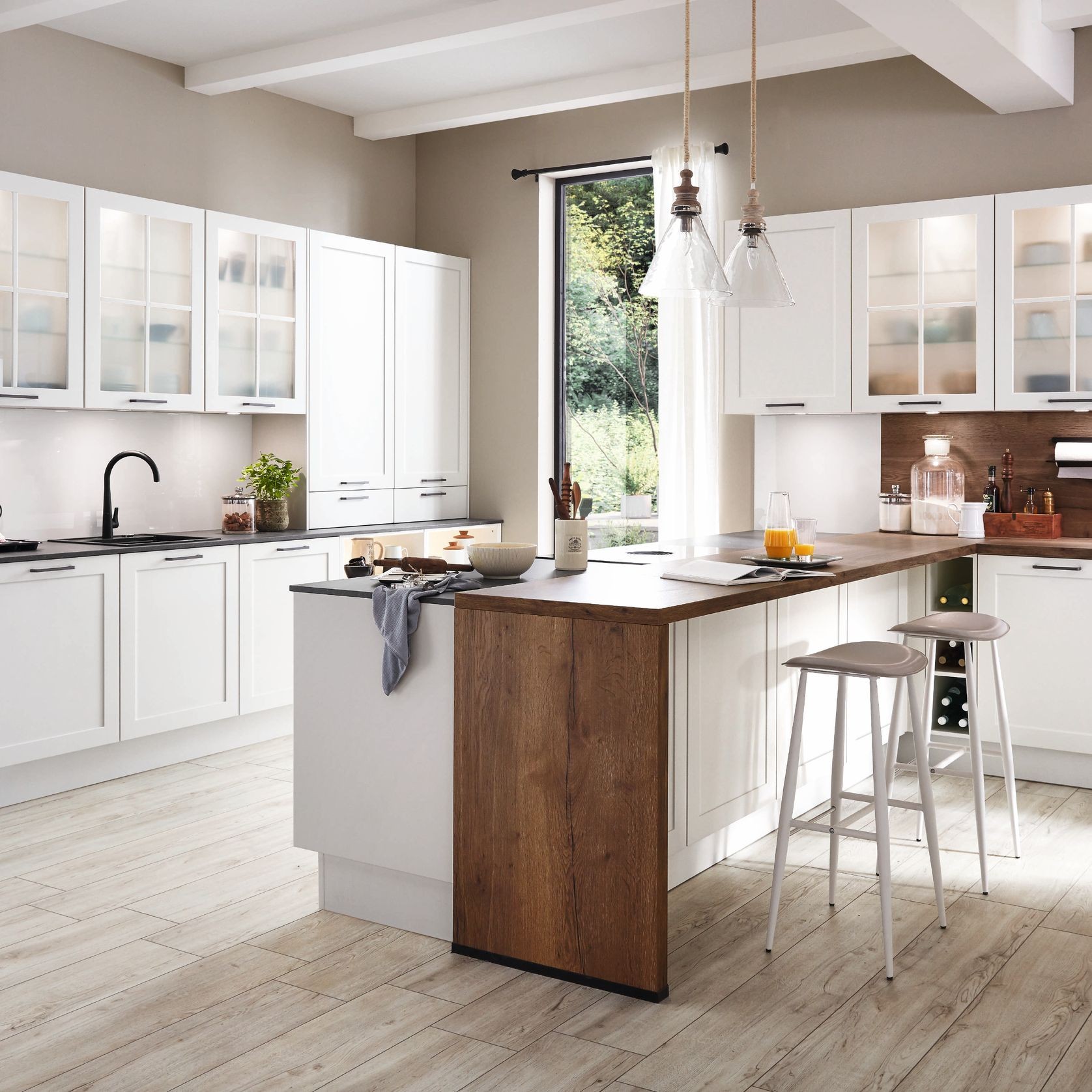 Nordic Traditional Lacquered Kitchen Cabinetry gallery detail image
