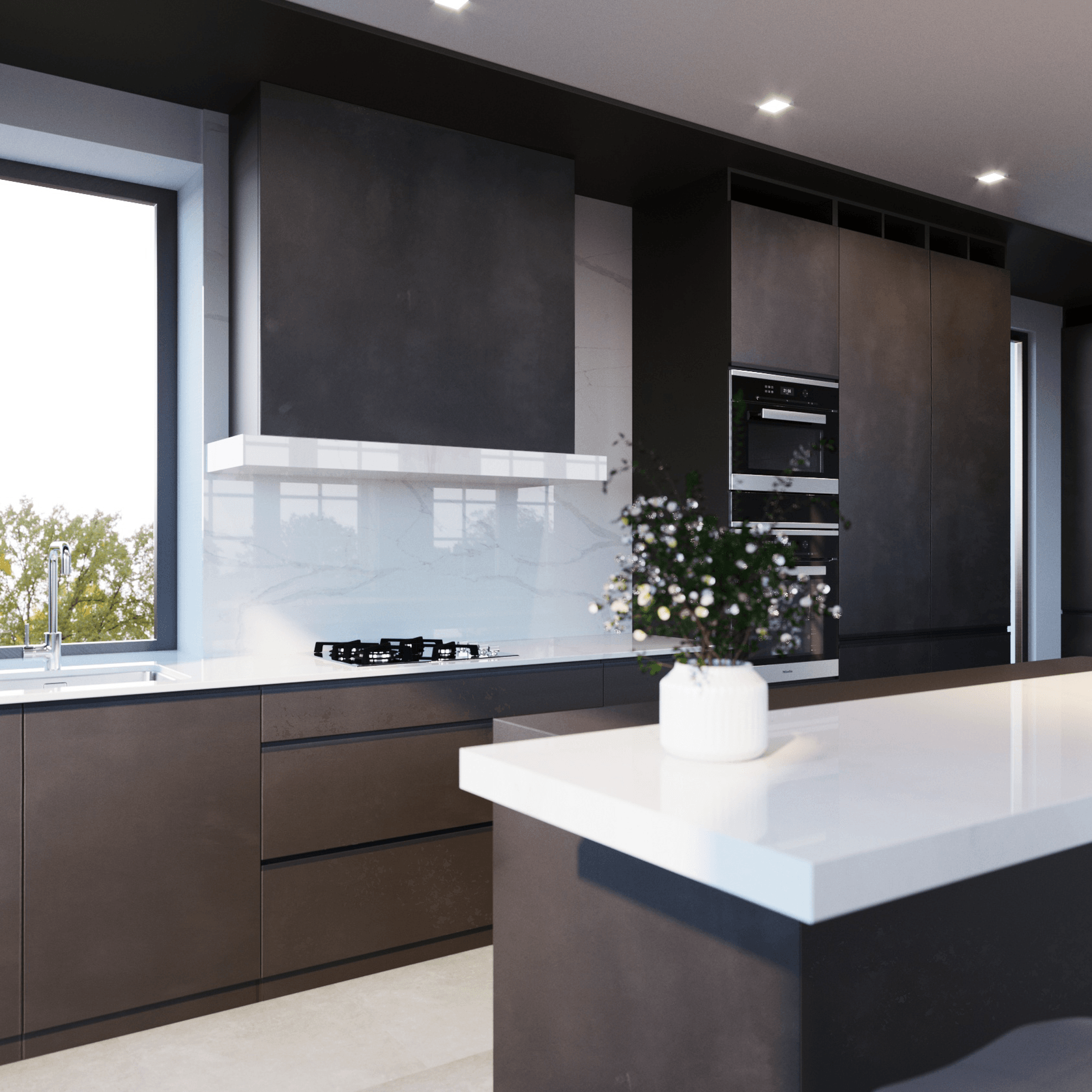 Perfect Matte Metallic Anthracite Melaboard MR-MDF gallery detail image