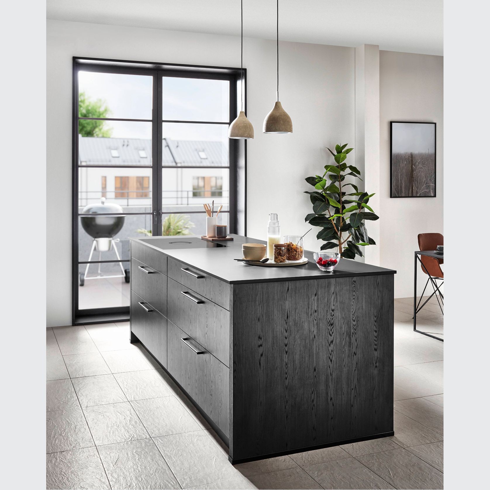 Nero Oak Wood-Look Laminate Cabinetry gallery detail image