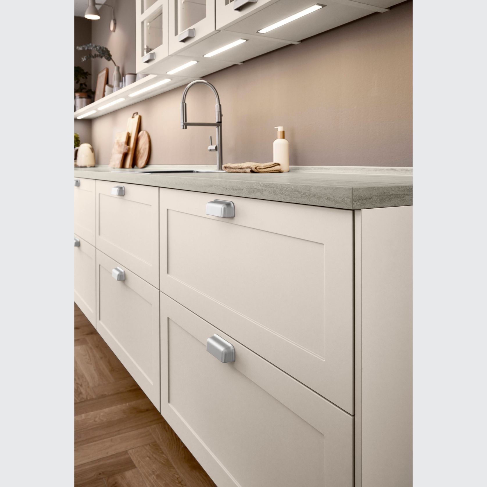 Nordic Traditional Lacquered Kitchen Cabinetry gallery detail image