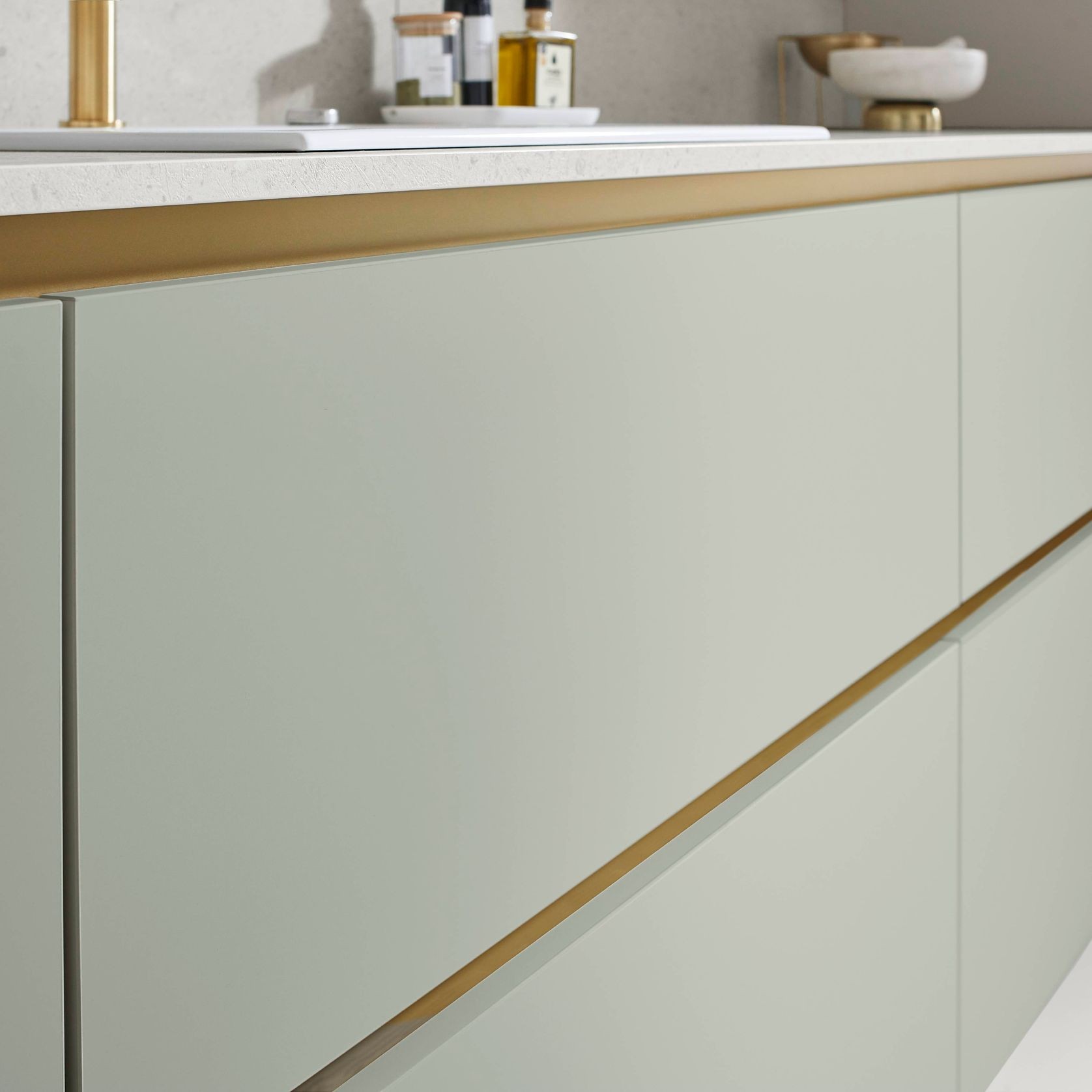 Senso Lacquered Premium Honed Jade Cabinetry gallery detail image