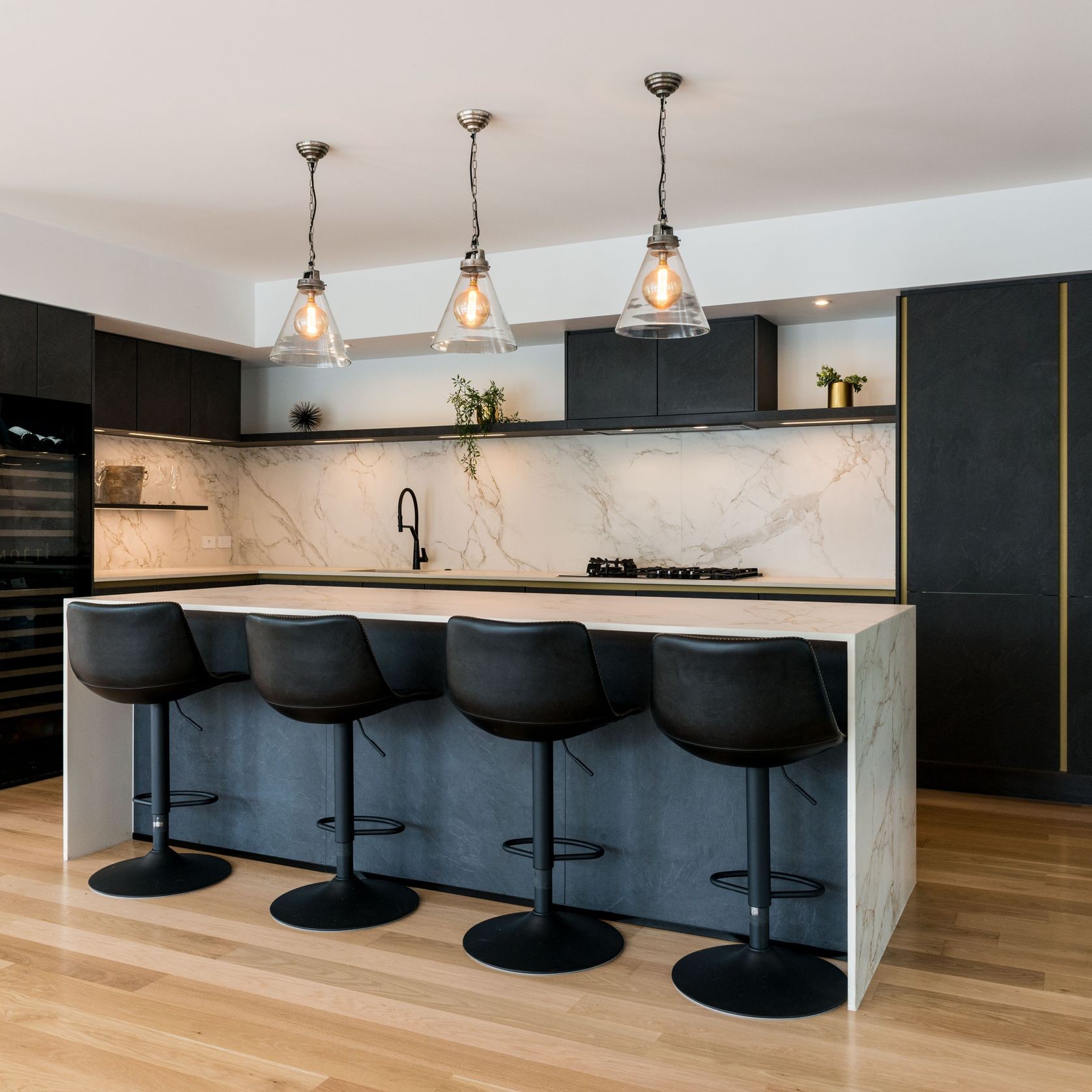Stone Art Laminate Kitchen Cabinetry gallery detail image