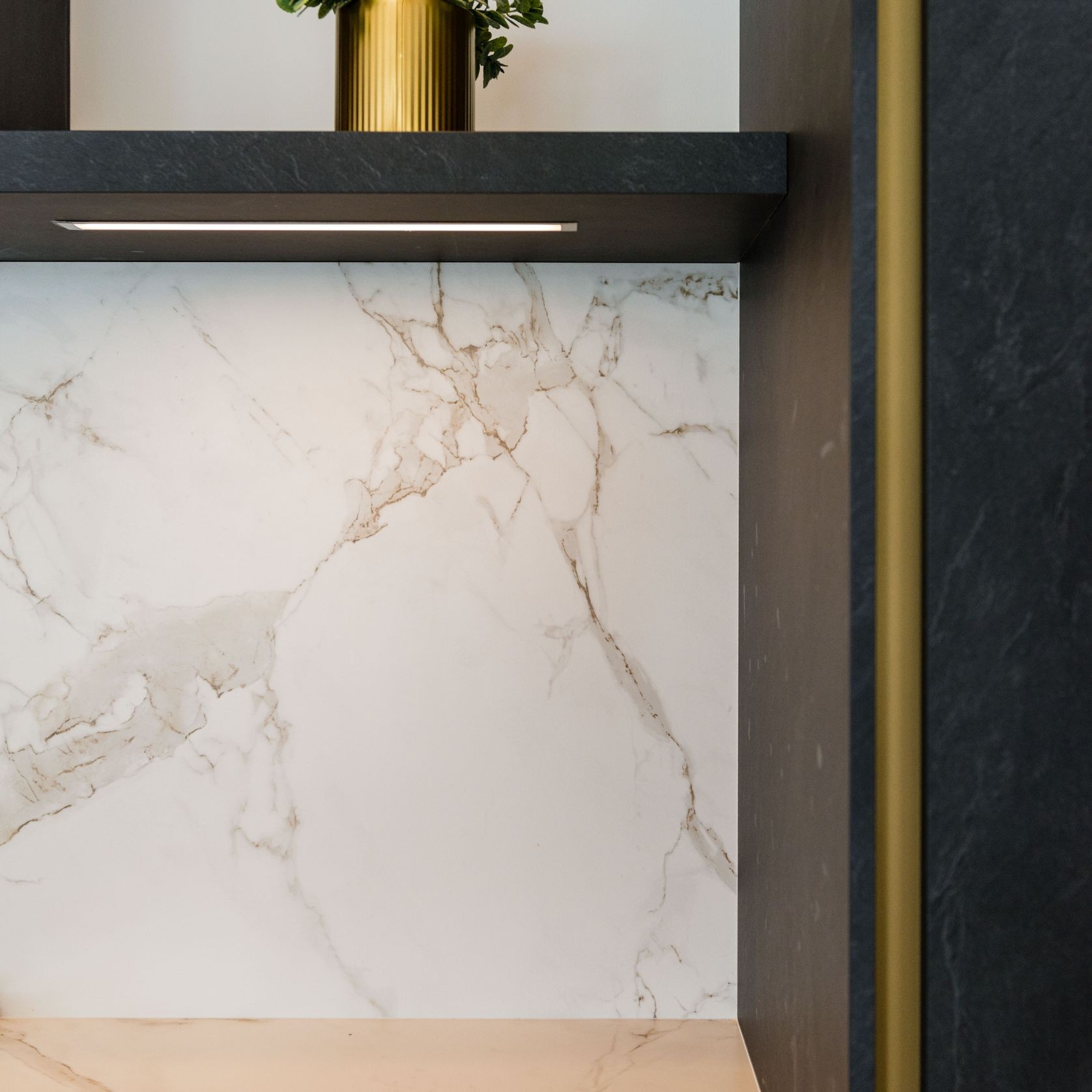 Stone Art Laminate Kitchen Cabinetry gallery detail image