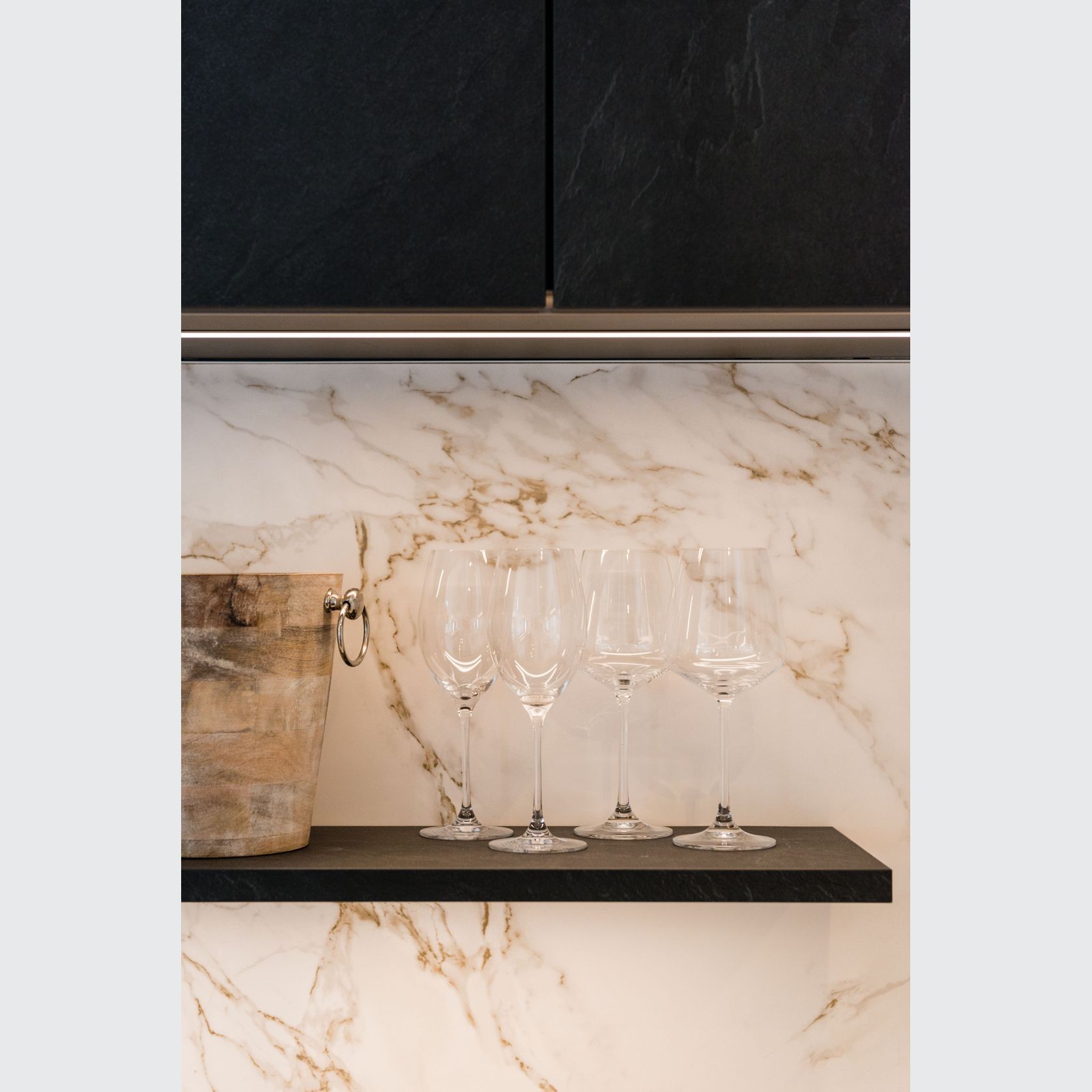 Stone Art Laminate Kitchen Cabinetry gallery detail image