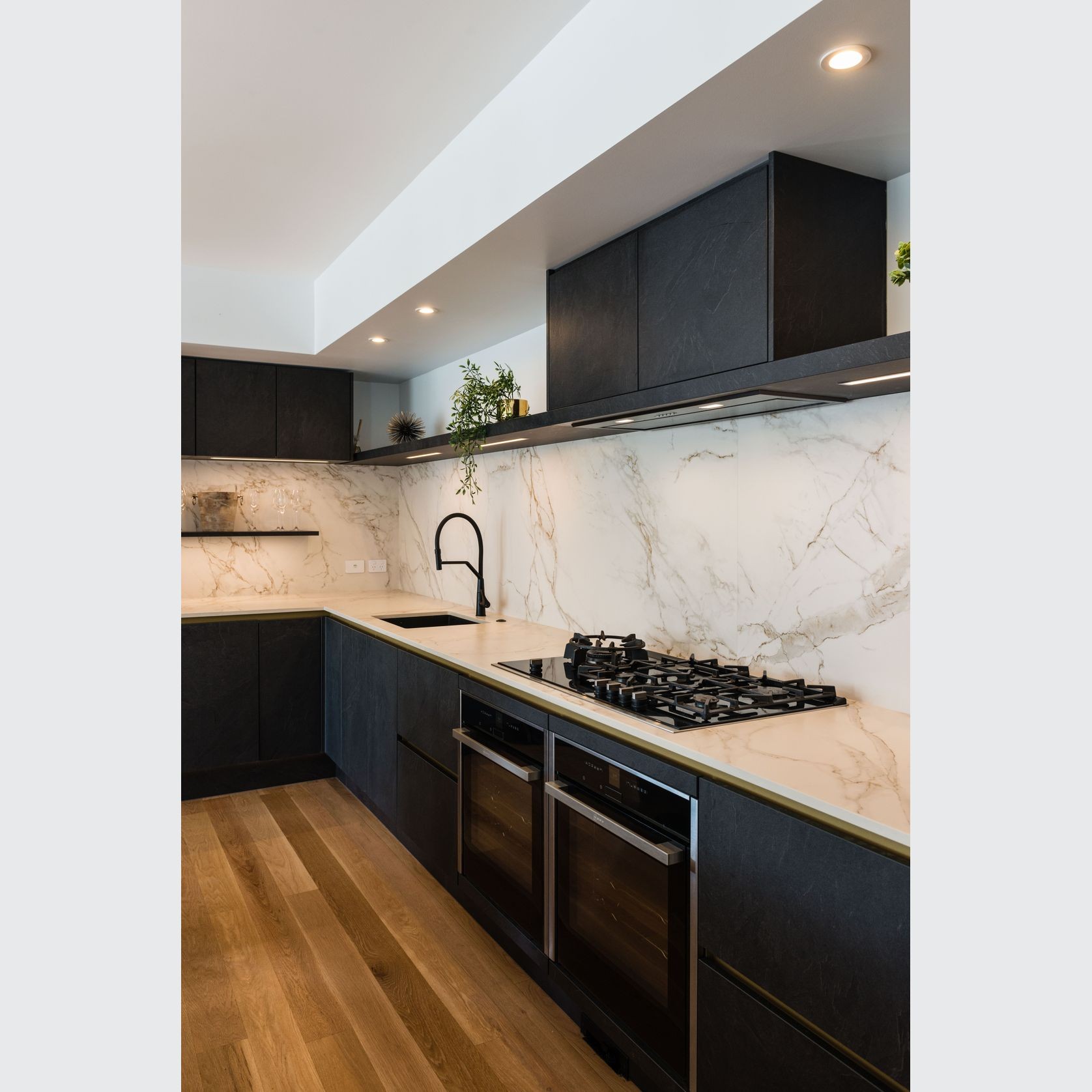 Stone Art Laminate Kitchen Cabinetry gallery detail image