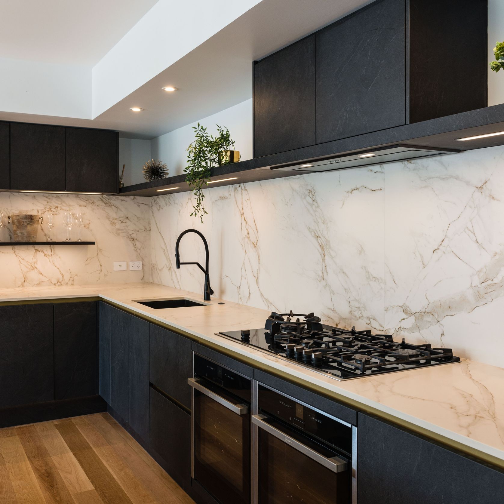 Stone Art Laminate Kitchen Cabinetry gallery detail image