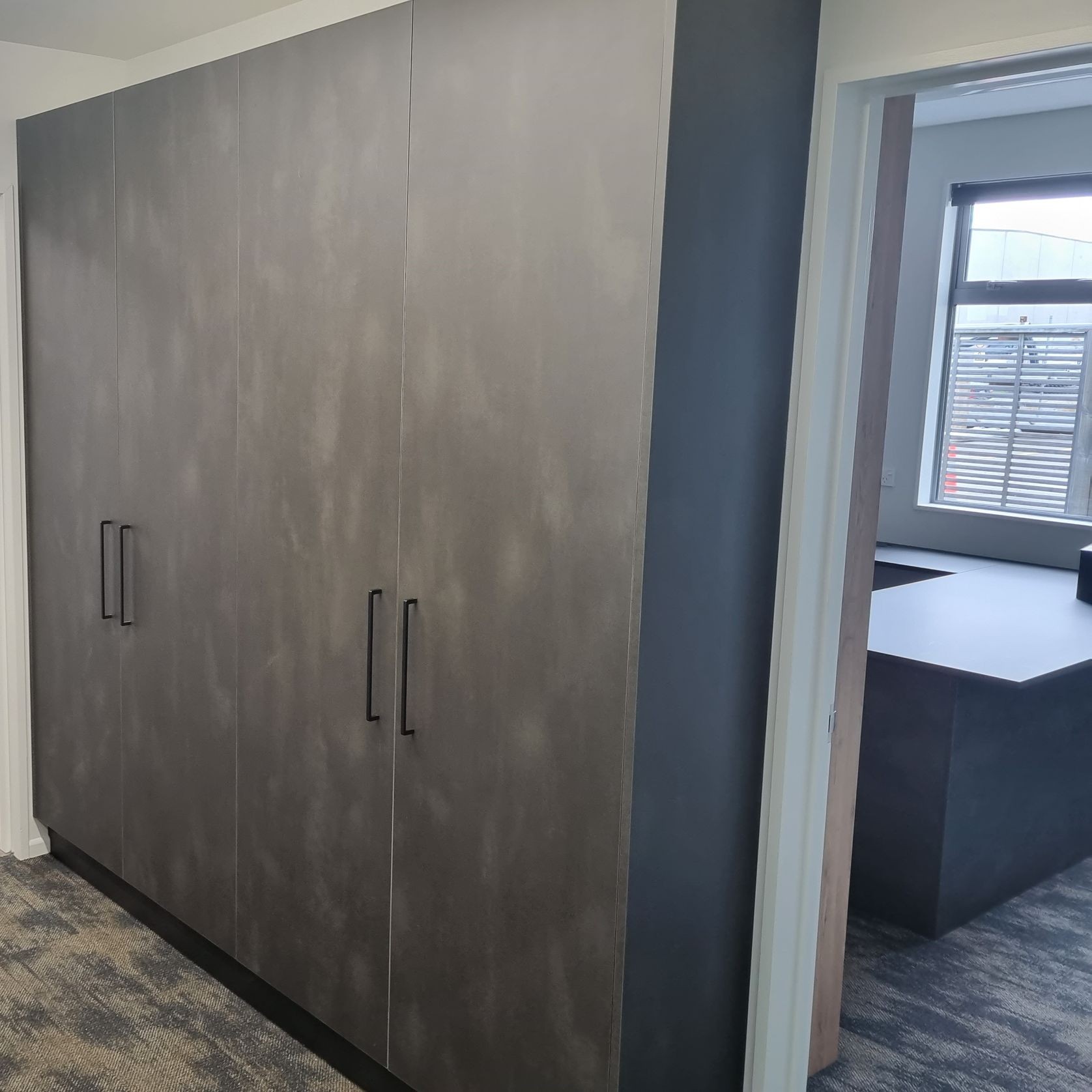 Perfect Matte Metallic Anthracite Melaboard MR-MDF gallery detail image