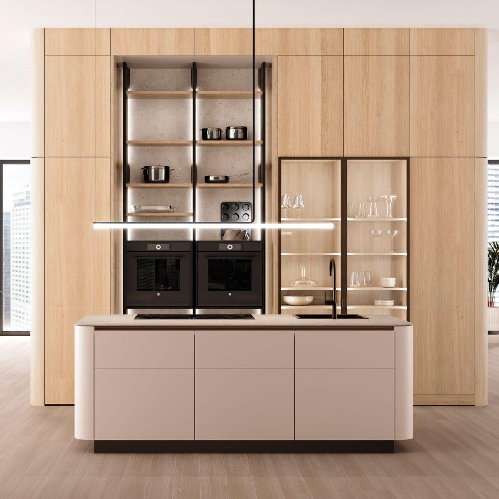Curved Kitchen Cabinetry by Leicht gallery detail image