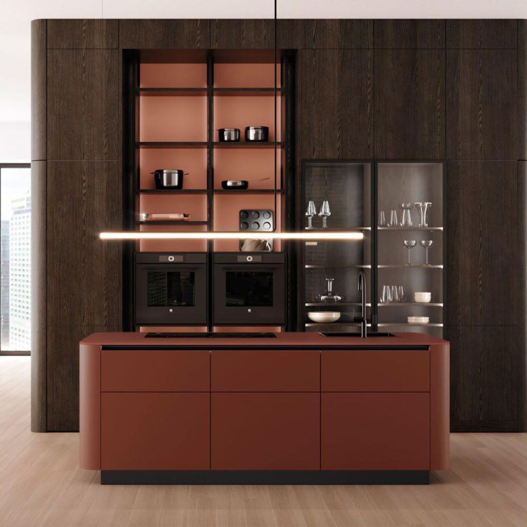 Curved Kitchen Cabinetry by Leicht gallery detail image