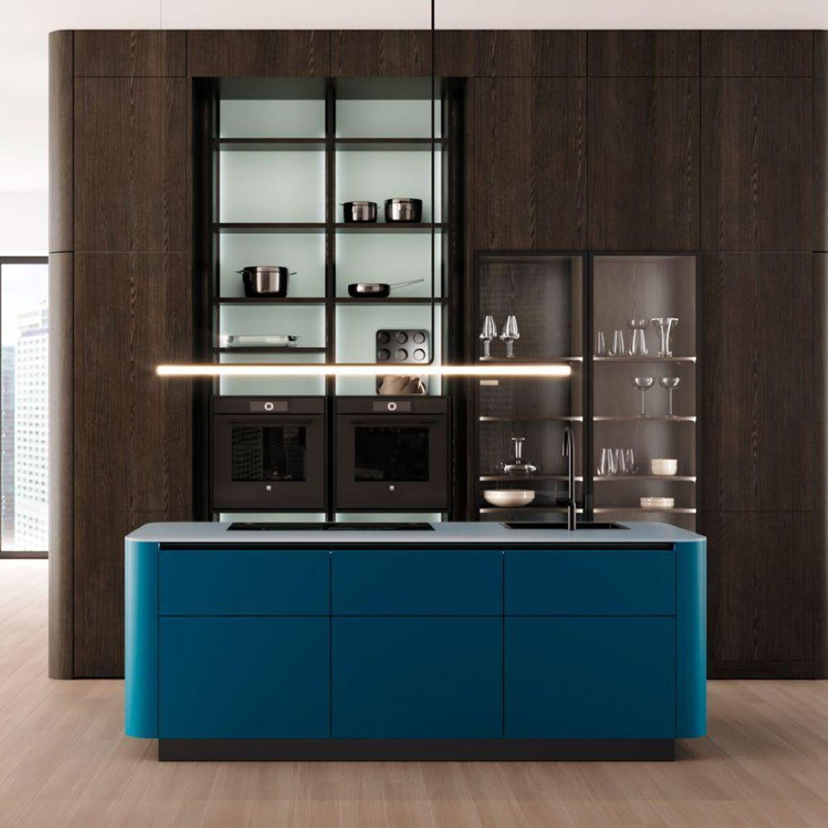 Curved Kitchen Cabinetry by Leicht gallery detail image