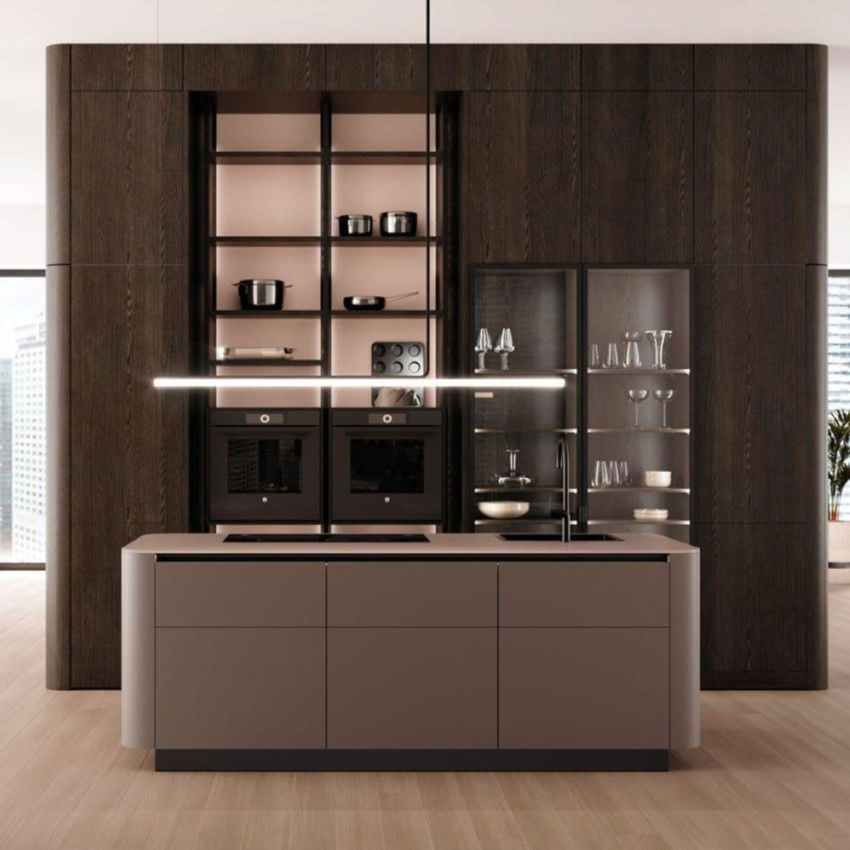Curved Kitchen Cabinetry by Leicht gallery detail image