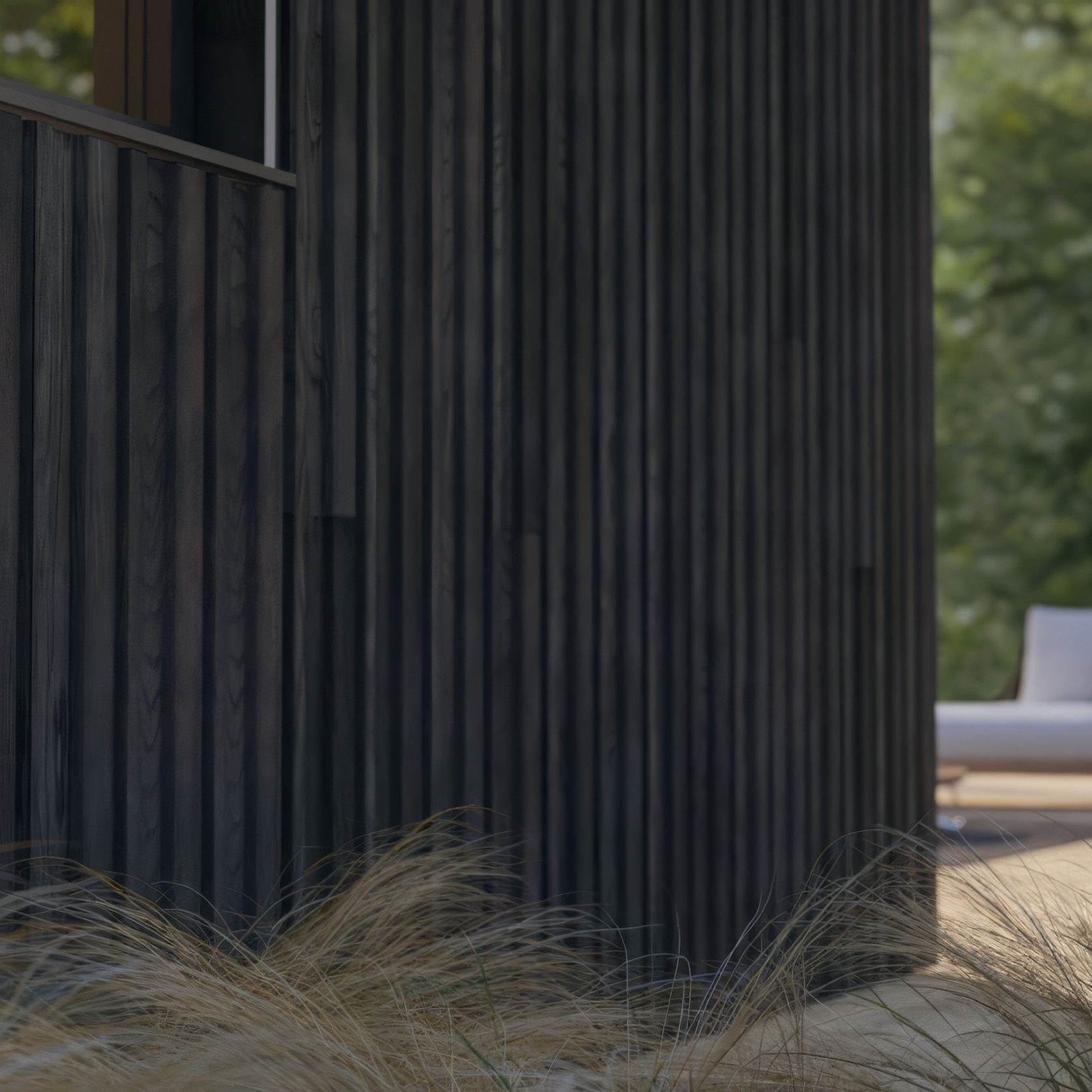 Millboard Envello Board & Batten Burnt Cedar Cladding gallery detail image