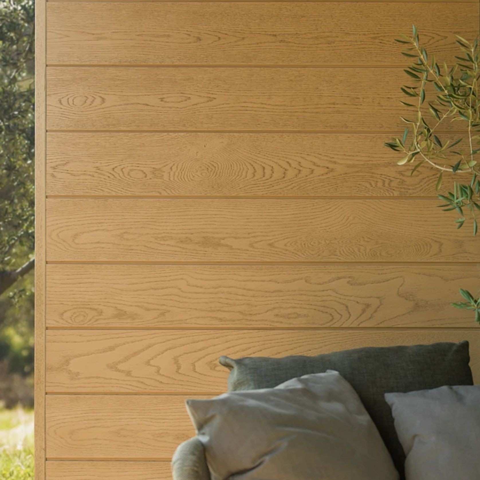 Millboard Envello Shadow Line Cladding | Golden Oak gallery detail image