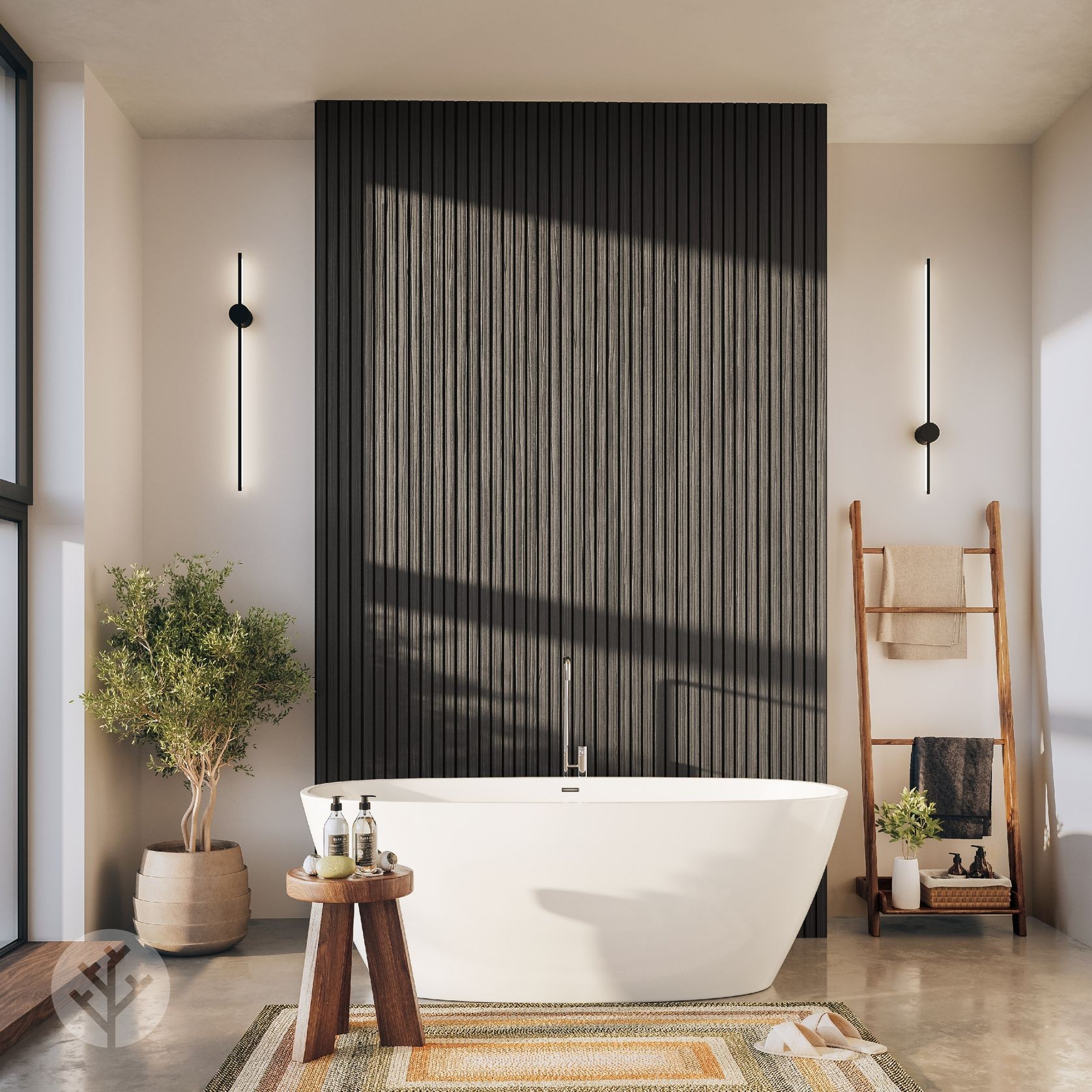 Acupanel® | Black | Exterior Composite Slat Wall Panels gallery detail image