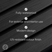 Acupanel® | Black | Exterior Composite Slat Wall Panels gallery detail image