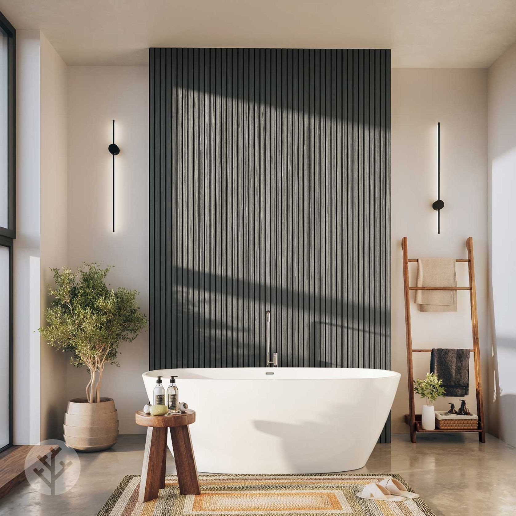 Acupanel® | Grey | Exterior Composite Slat Wall Panels gallery detail image