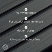 Acupanel® | Grey | Exterior Composite Slat Wall Panels gallery detail image