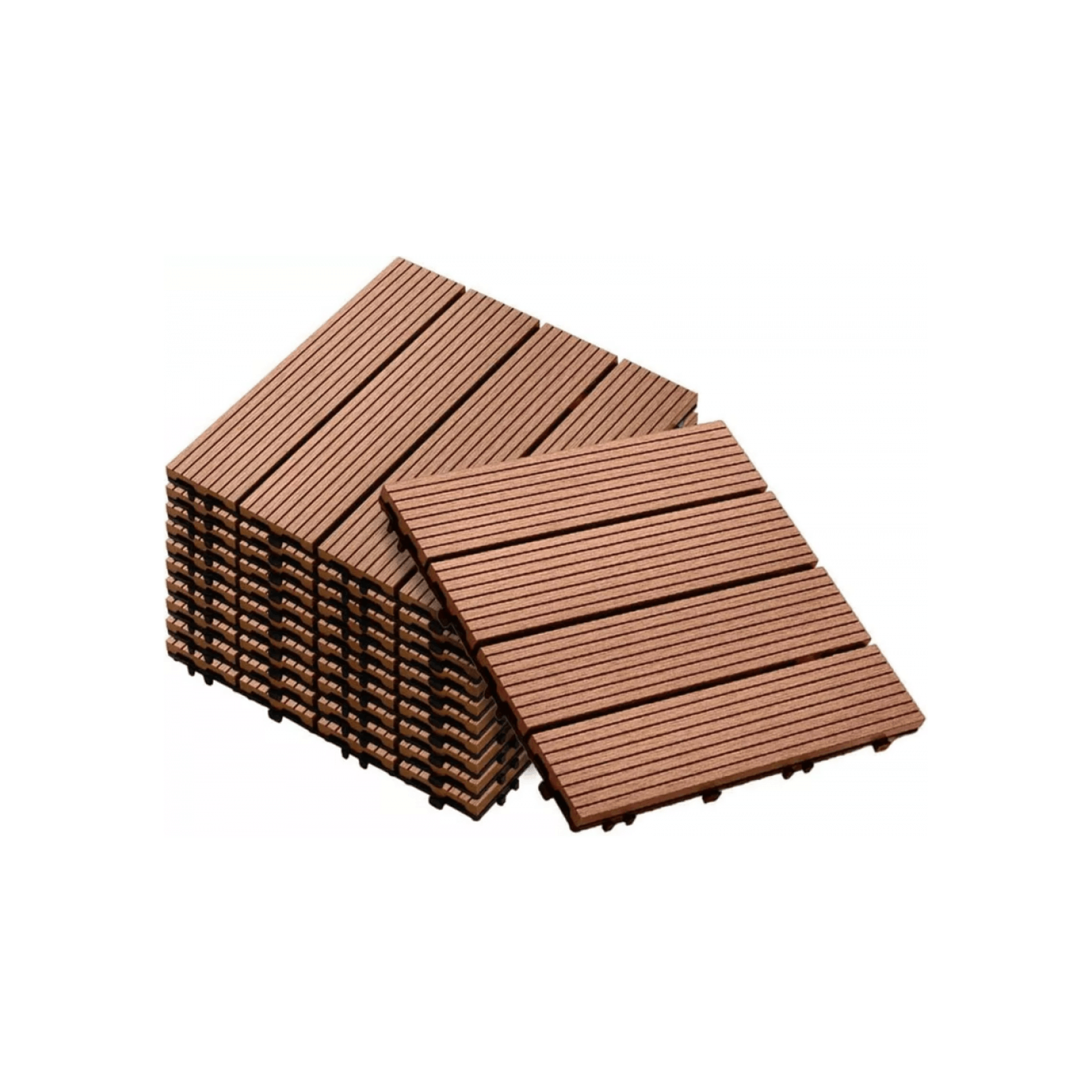 DIY Decking Tiles Redwood 300*300*20 - Pack of 10 gallery detail image