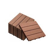 DIY Decking Tiles Redwood 300*300*20 - Pack of 10 gallery detail image