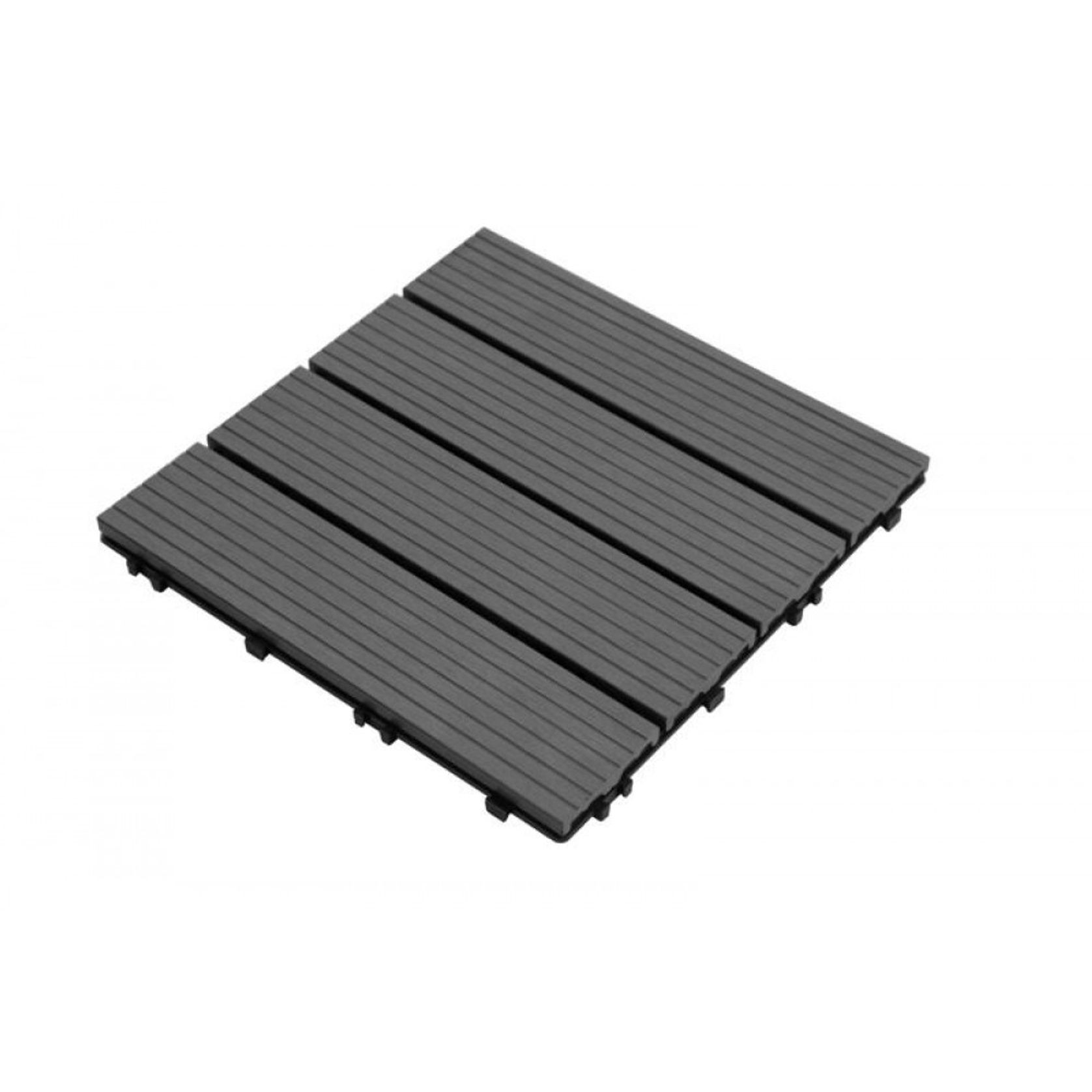 DIY Decking Tiles Black 300*300*20 - Pack of 10 gallery detail image