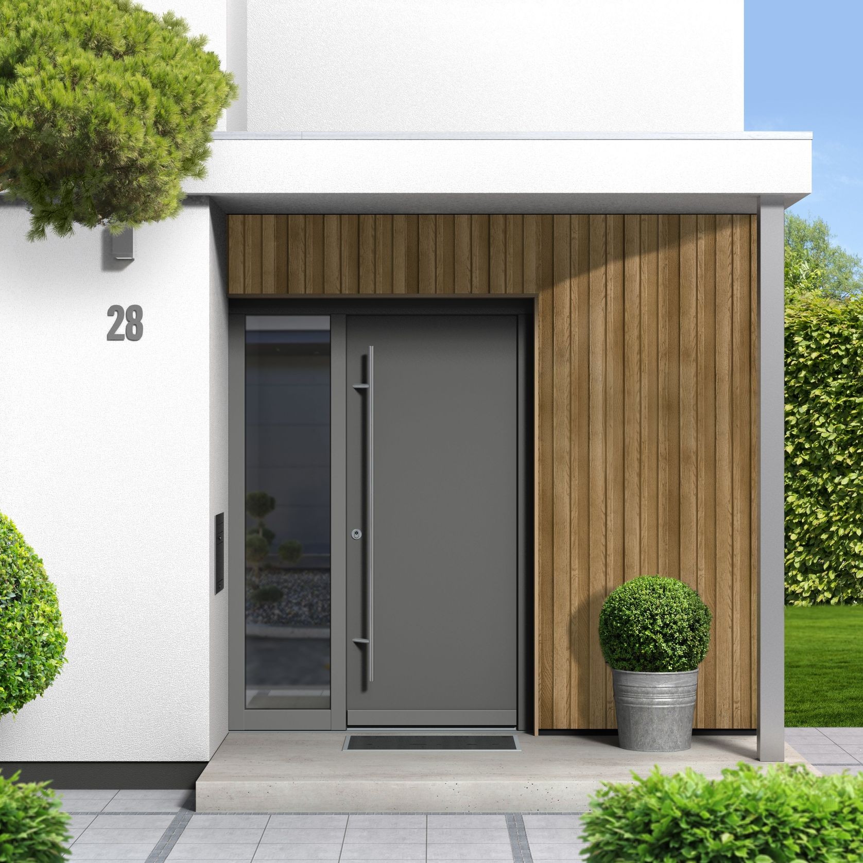 Millboard Envello Board & Batten Cladding  | Golden Oak gallery detail image