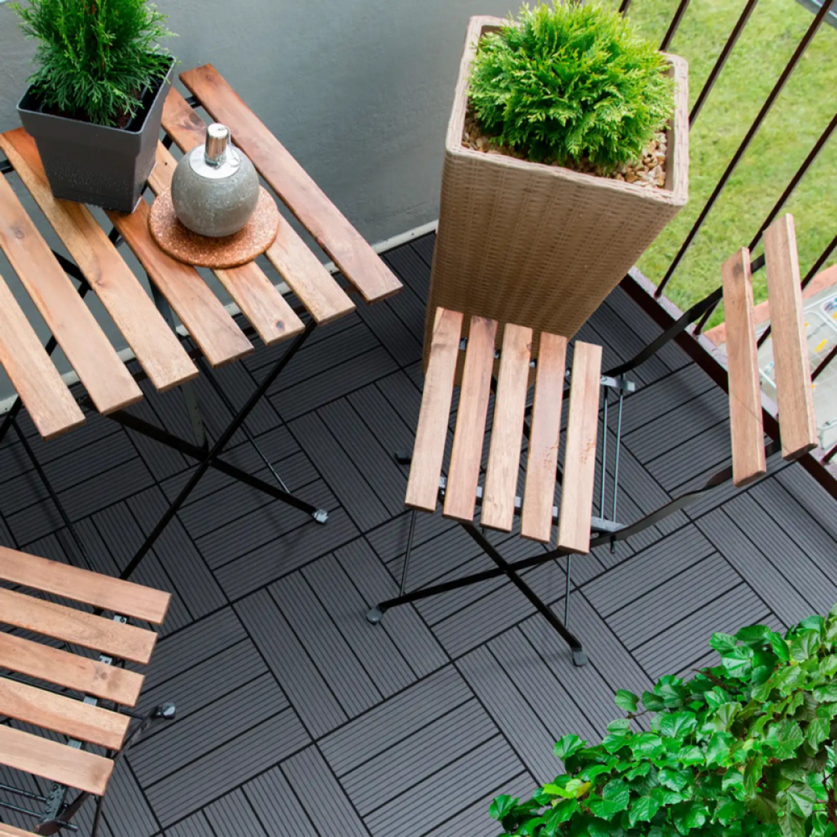 DIY Decking Tiles Black 300*300*20 - Pack of 10 gallery detail image