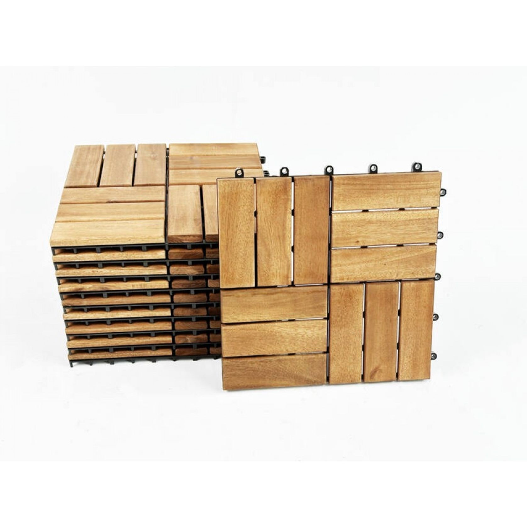 Acacia Hardwood Deck Tile 300x300x24 - pack of 10 gallery detail image