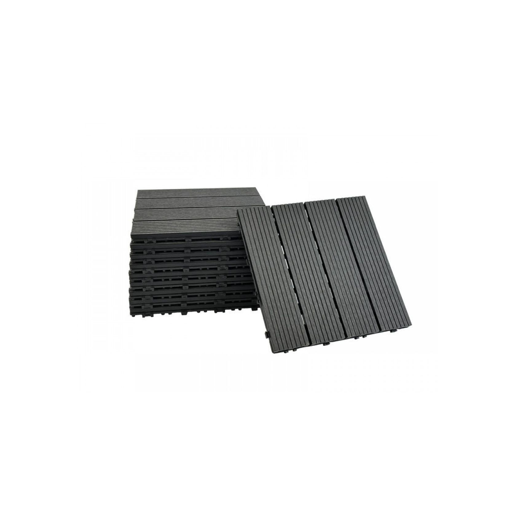 DIY Decking Tiles Black 300*300*20 - Pack of 10 gallery detail image