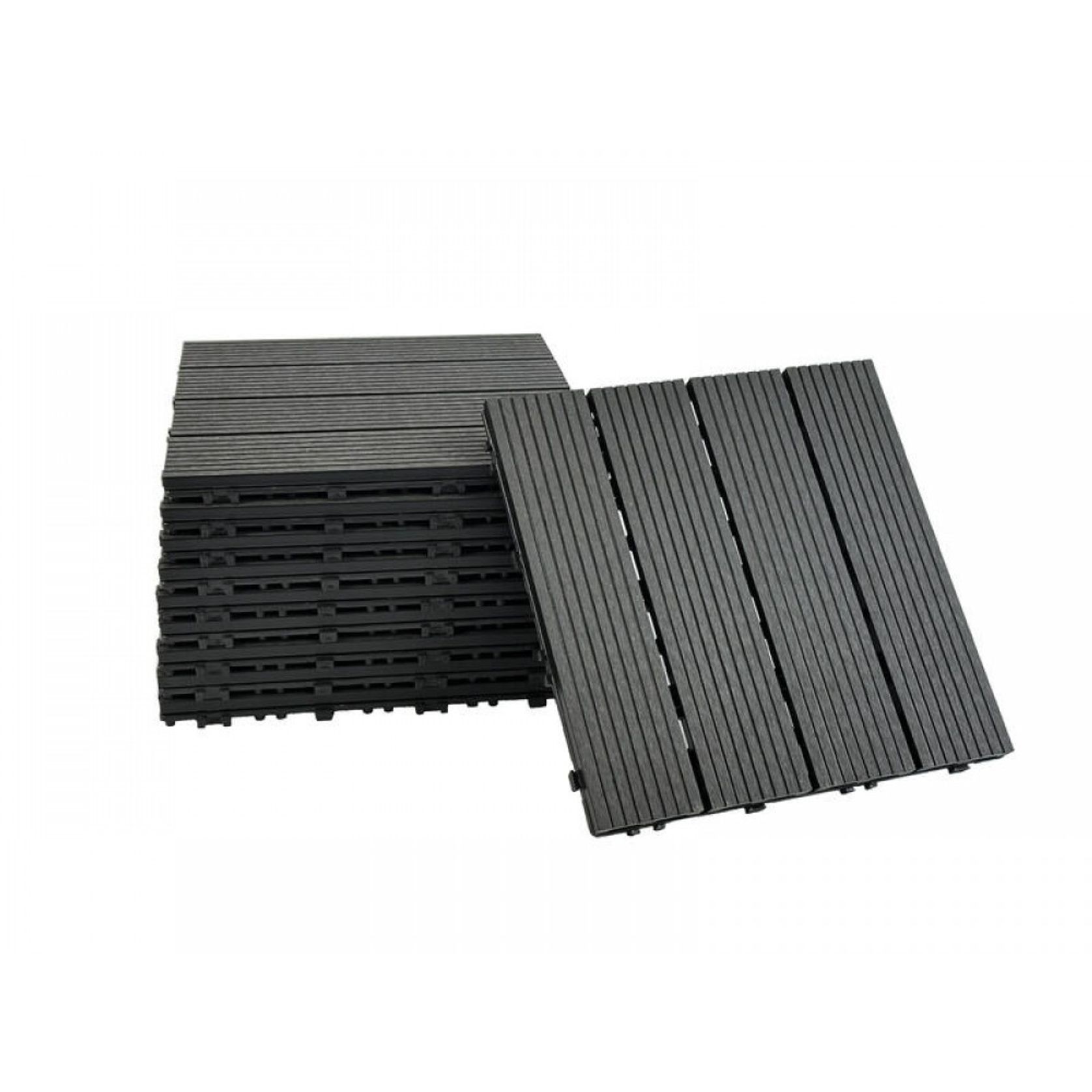 DIY Decking Tiles Black 300*300*20 - Pack of 10 gallery detail image