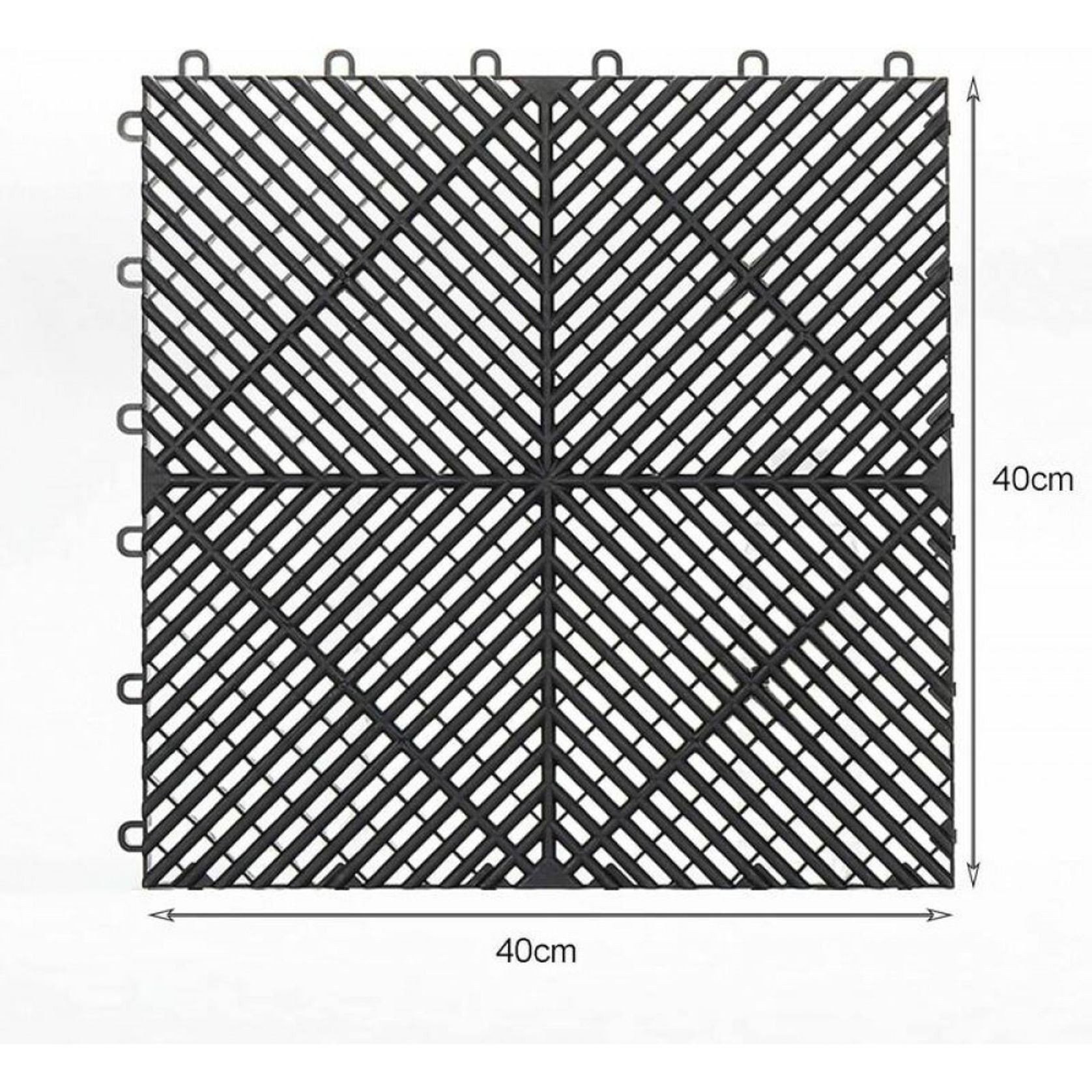Interlocking Garage Floor Tiles 40x40x1.8 cm Deck Tile gallery detail image