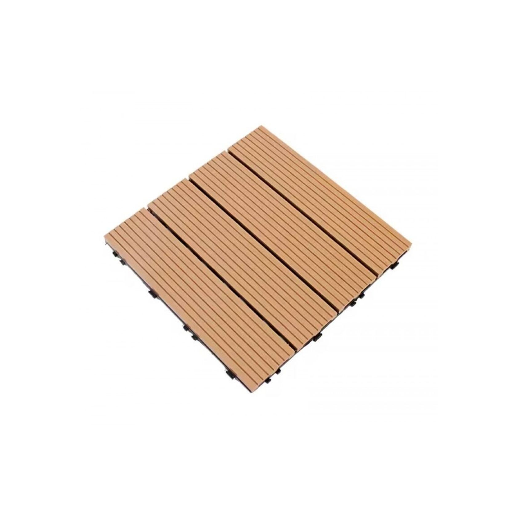 DIY Decking Tiles Teak 300*300*20 - Pack of 10 gallery detail image