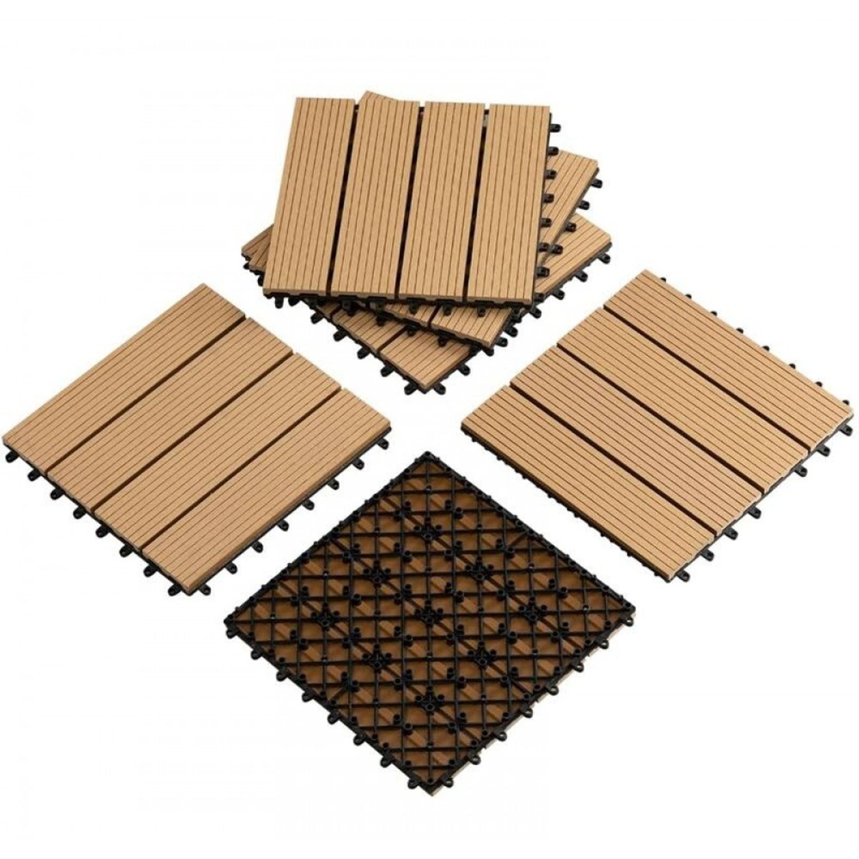 DIY Decking Tiles Teak 300*300*20 - Pack of 10 gallery detail image