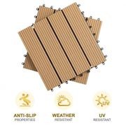DIY Decking Tiles Teak 300*300*20 - Pack of 10 gallery detail image