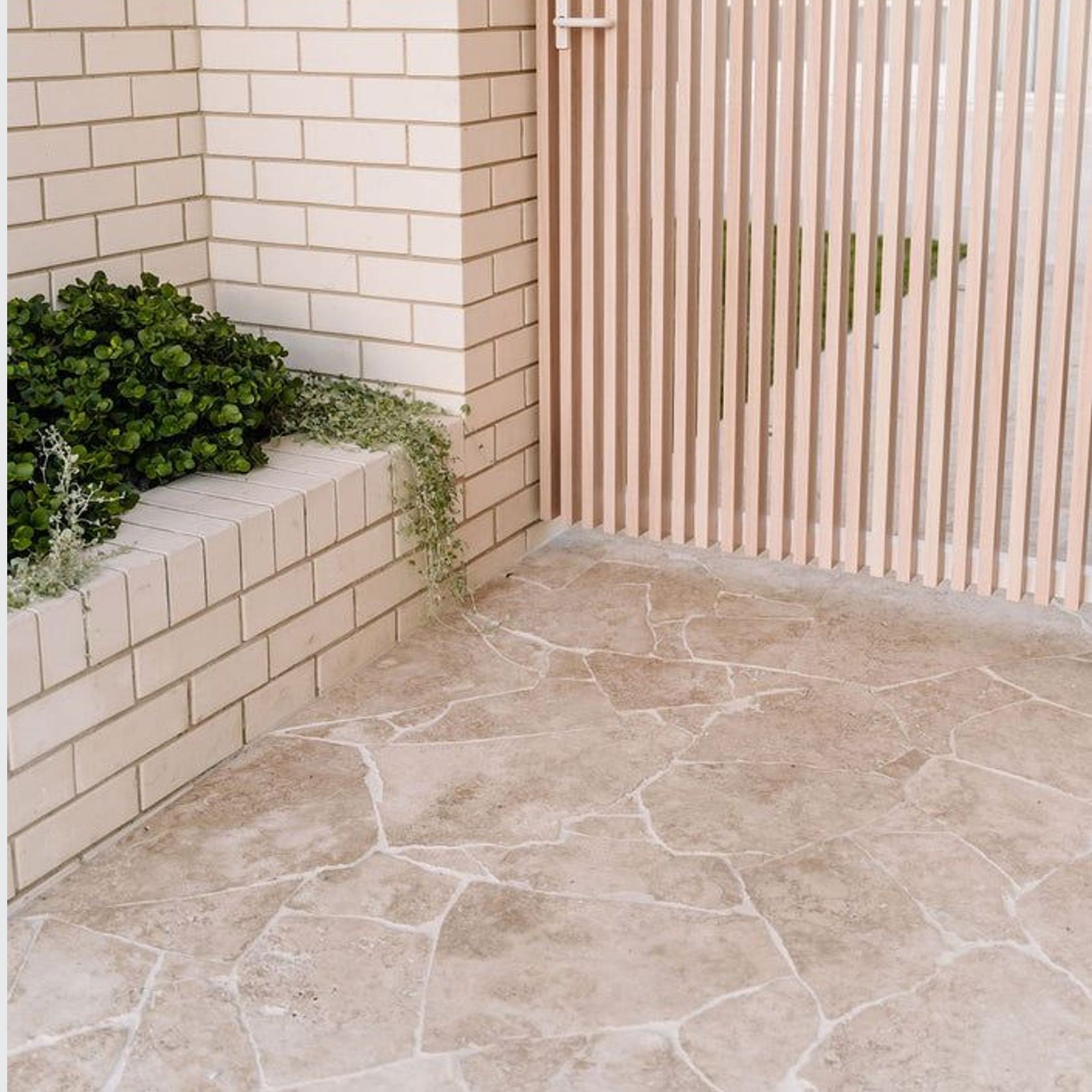 Crazy Pave - Almond Travertine gallery detail image