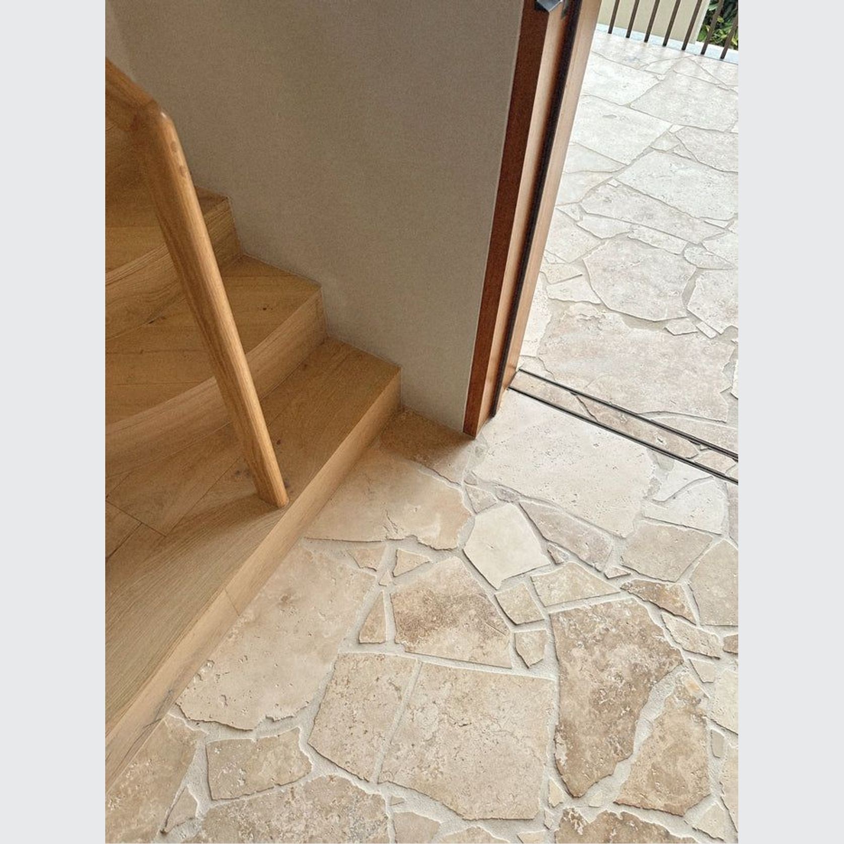 Crazy Pave - Almond Travertine gallery detail image