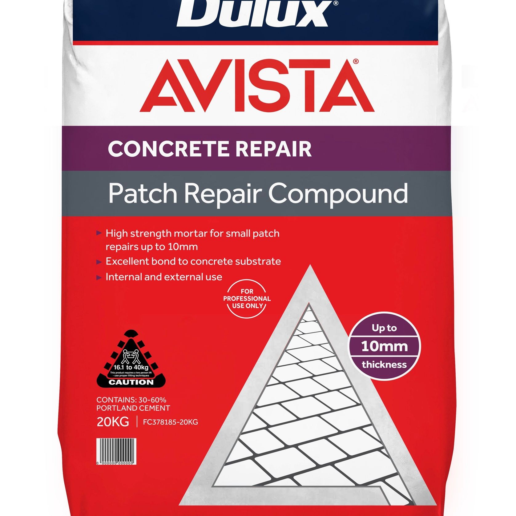 Dulux Avista Patch Repair Compound 0-10mm gallery detail image