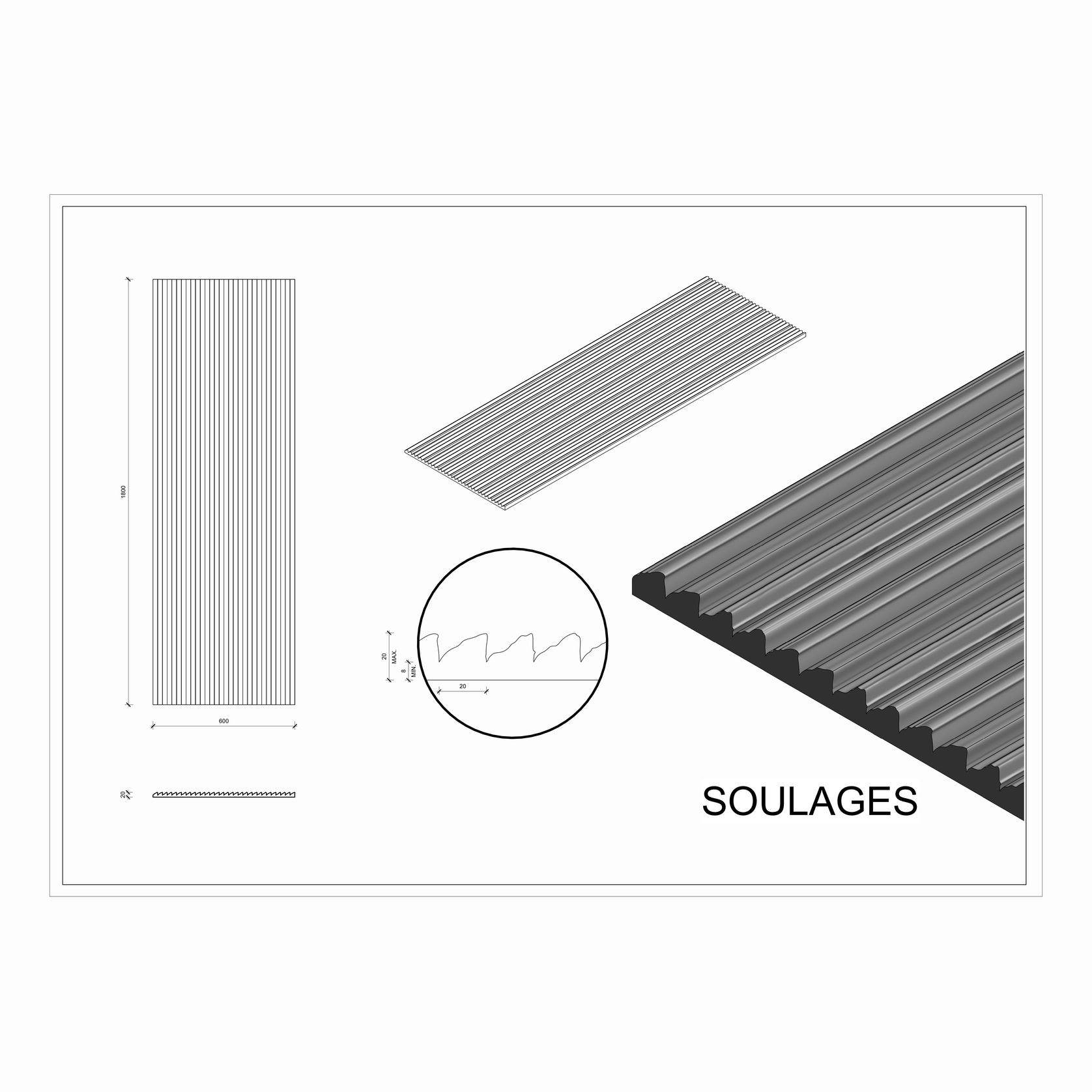 Roctex Soulages 3D Wall Panel gallery detail image