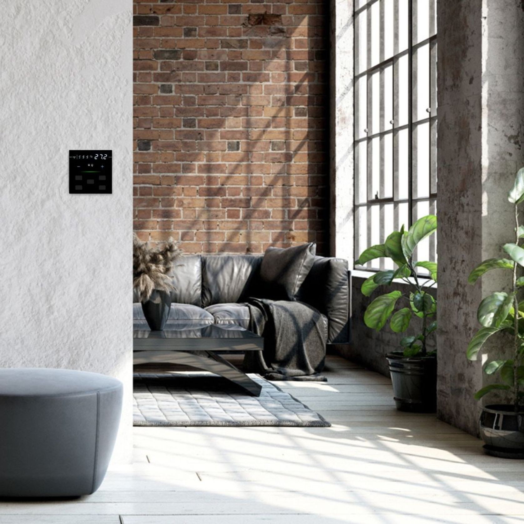 KNX Capacitive Thermostat Residential gallery detail image