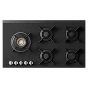 Gas Hob 5 Burner Volcano - Matte Black 90cm gallery detail image