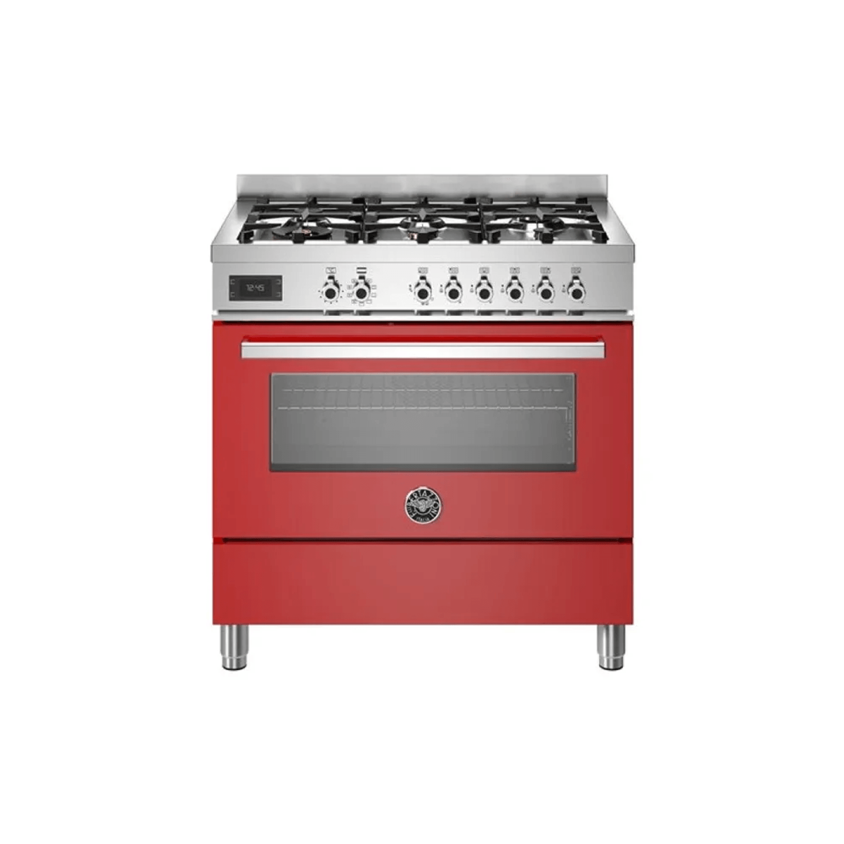 90cm Professional Series Dual Fuel Cooker - Red gallery detail image