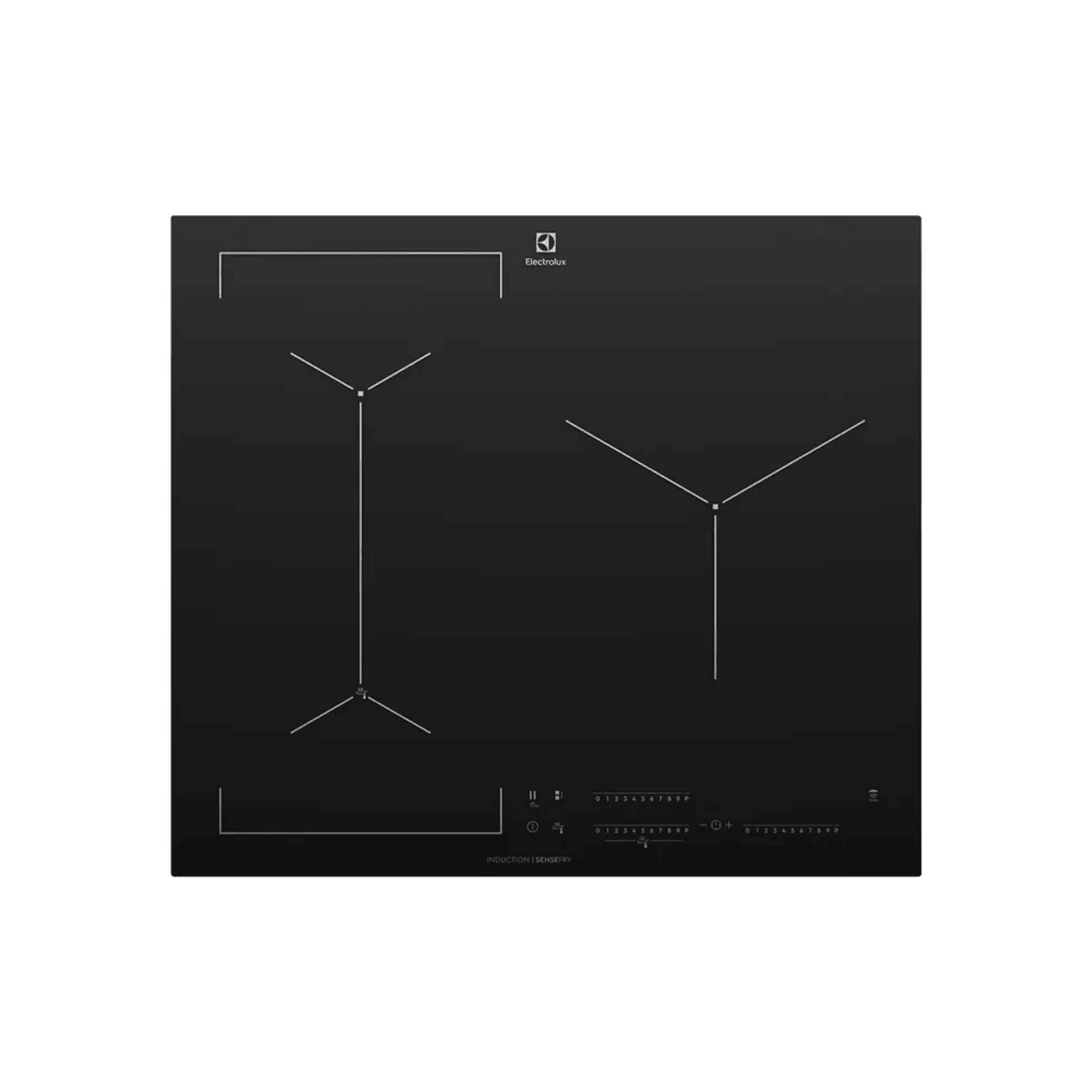 60cm 3 Zone SenseFry Induction Cooktop - Black gallery detail image