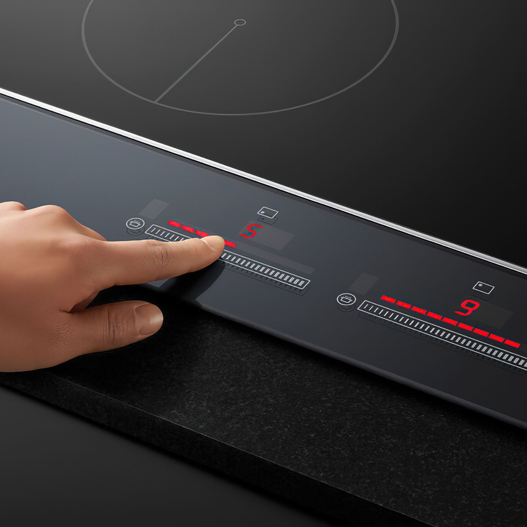 F&P Induction Cooktop, 90cm, 5 Zones W/ SmartZone gallery detail image