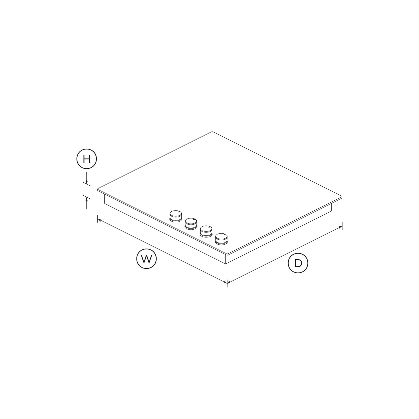 Electric Cooktop, 60cm, Black Glass gallery detail image