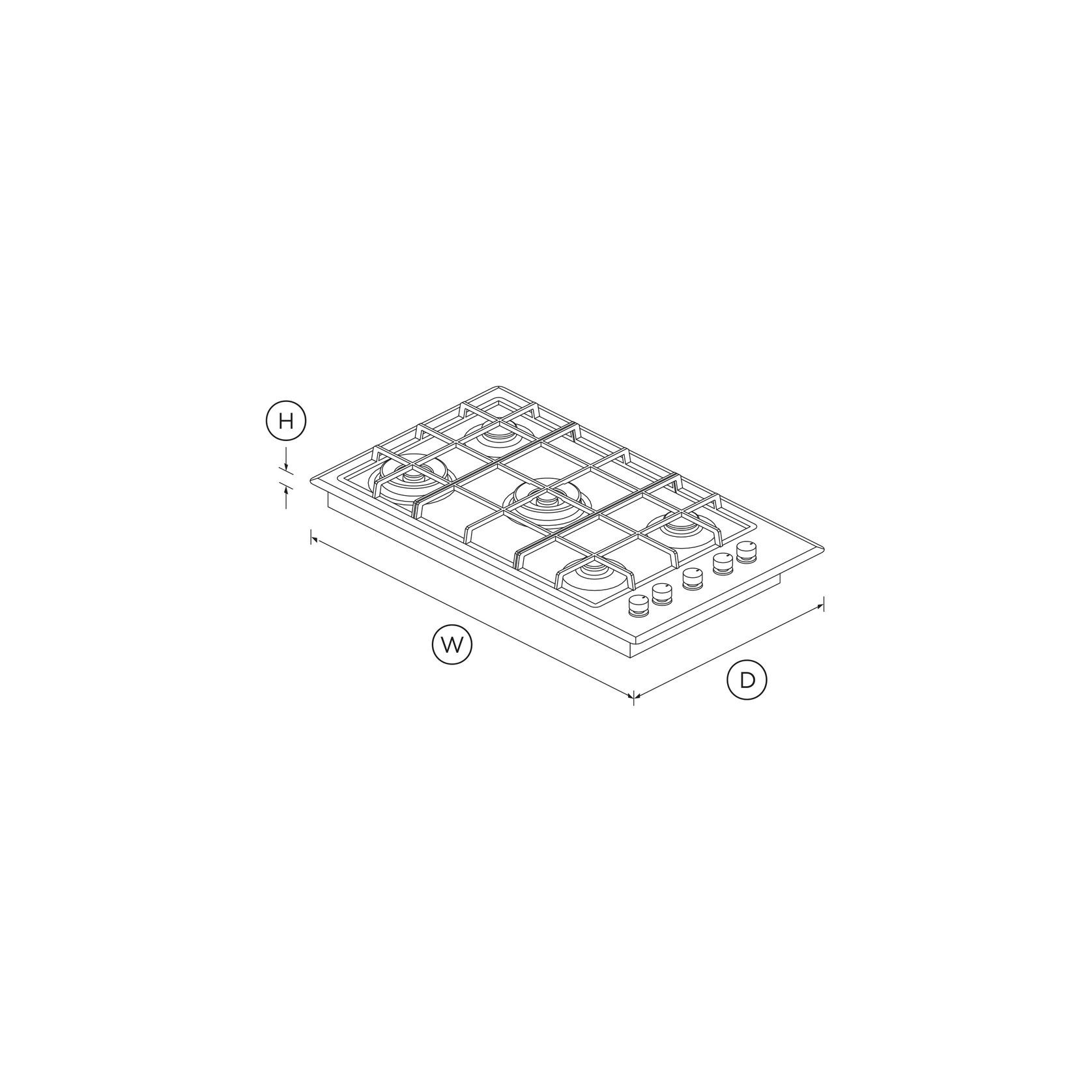 Gas on Steel Cooktop, 90cm, LPG gallery detail image