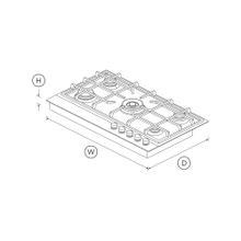 Gas on Steel Cooktop, 90cm, Flush Fit, LPG gallery detail image