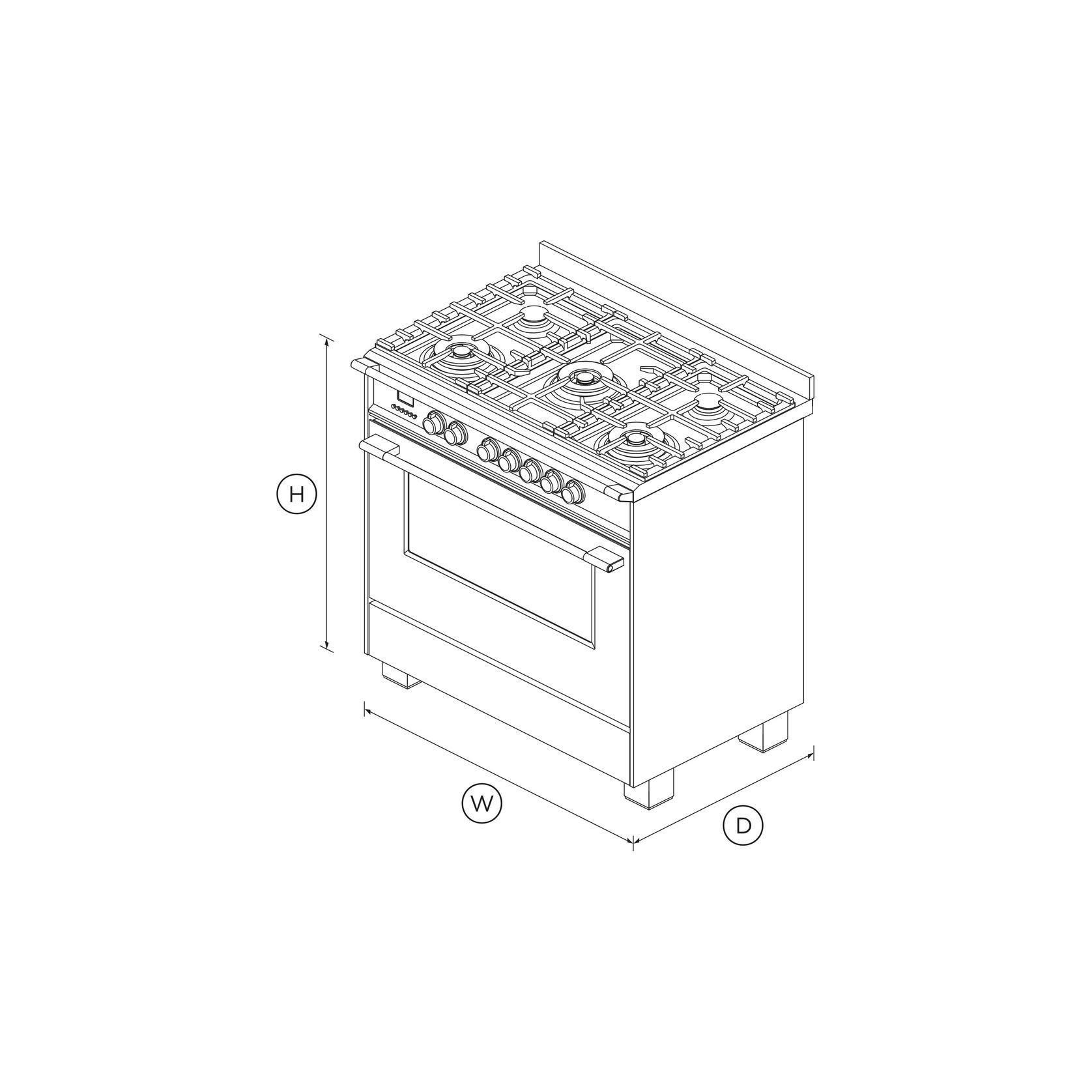 Freestanding Cooker, Dual Fuel, 90cm, 5 Burners gallery detail image