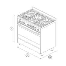 Freestanding Cooker, Dual Fuel, 90cm, Self-cleaning gallery detail image